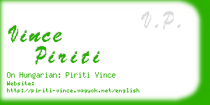 vince piriti business card